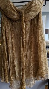 Goddess snakeskin print strapless dress